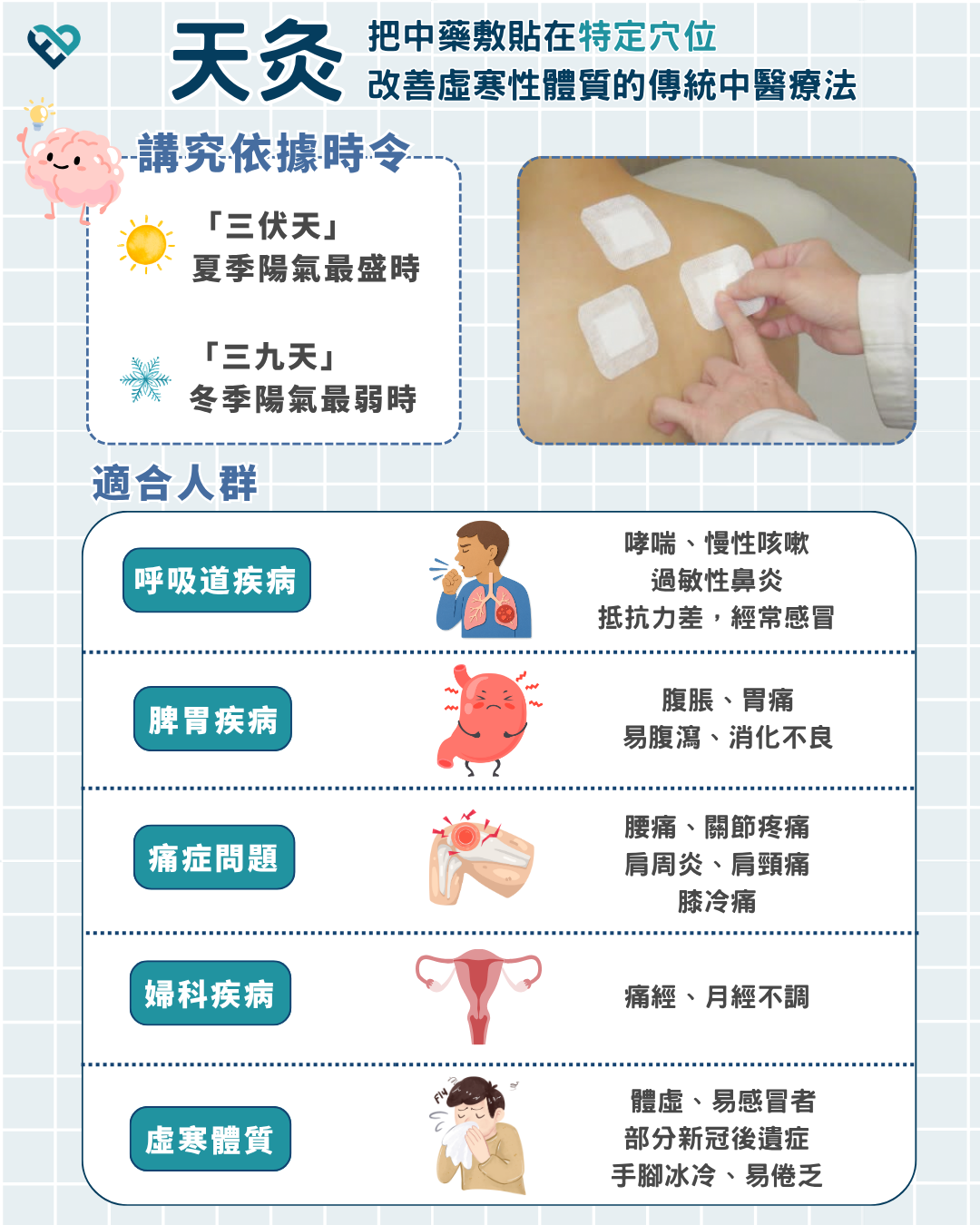 天灸2025 | 呼吸道疾病 | 脾胃差 | 痛症 | 婦科疾病 | 虛寒適用